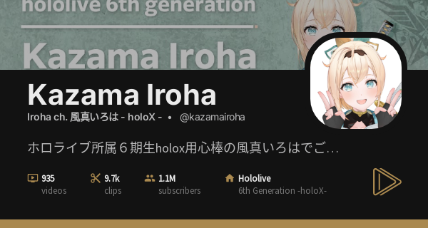 Kazama Iroha Clips, Streams, Music and Collabs - Holodex